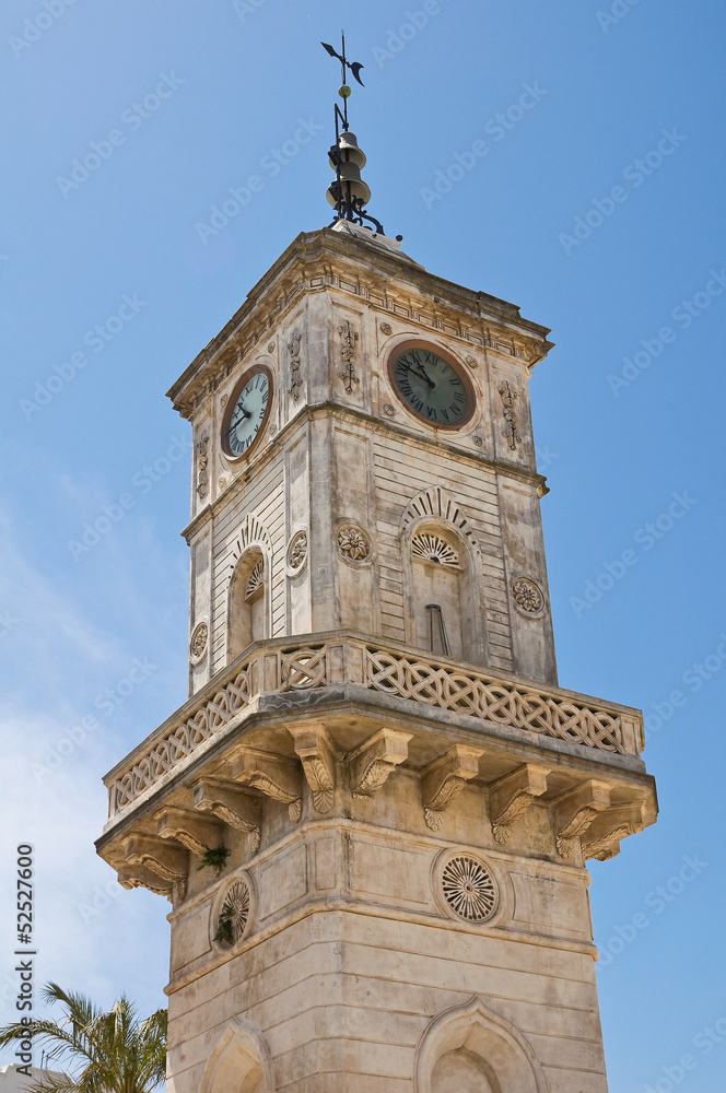 Fototapeta premium Clocktower. Ceglie Messapica. Puglia. Italy.