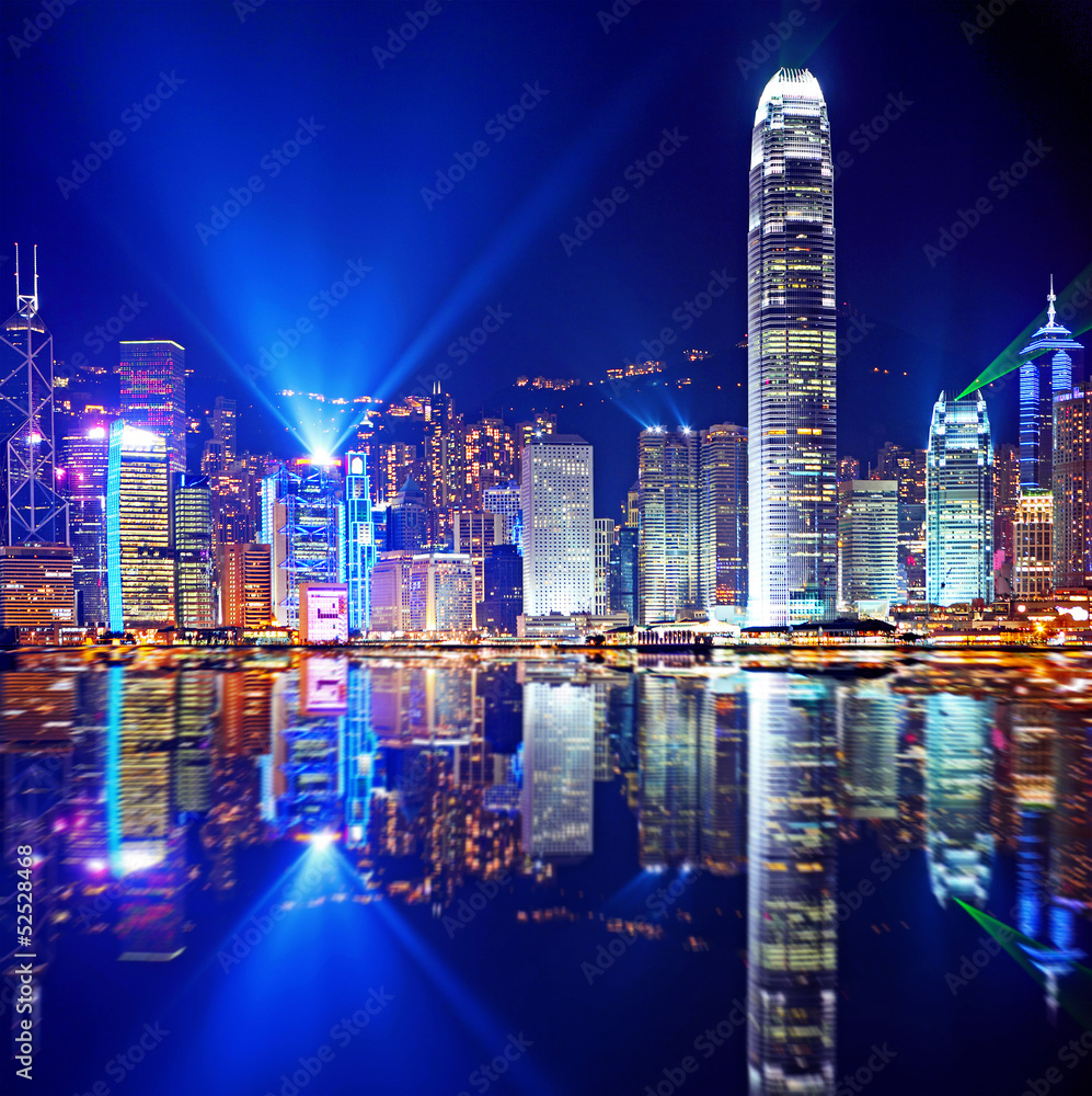 Fototapeta premium Hong Kong Island from Kowloon