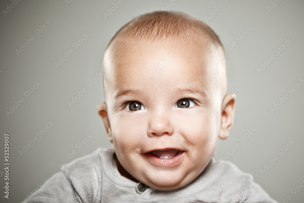 Portrait of a baby smiling