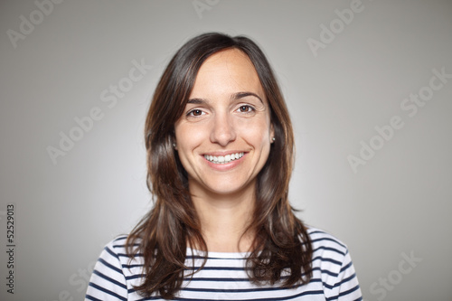 Portrait of a normal girl smiling