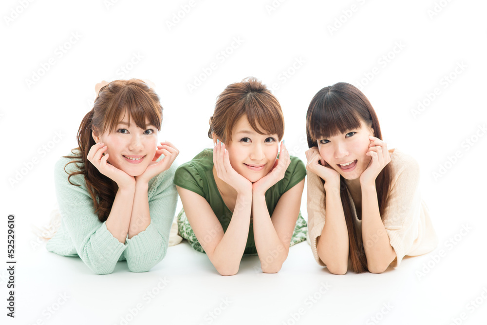 Beautiful young women isolated on white background Beautiful young women isolated on white background