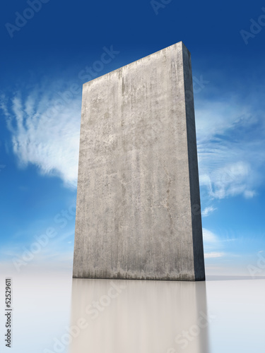 Abstract monolithic concrete slab photo
