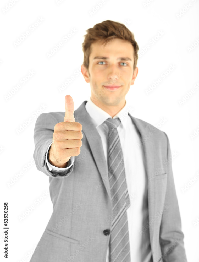 Portrait of young businessman, isolated on white Portrait of young businessman, isolated on white