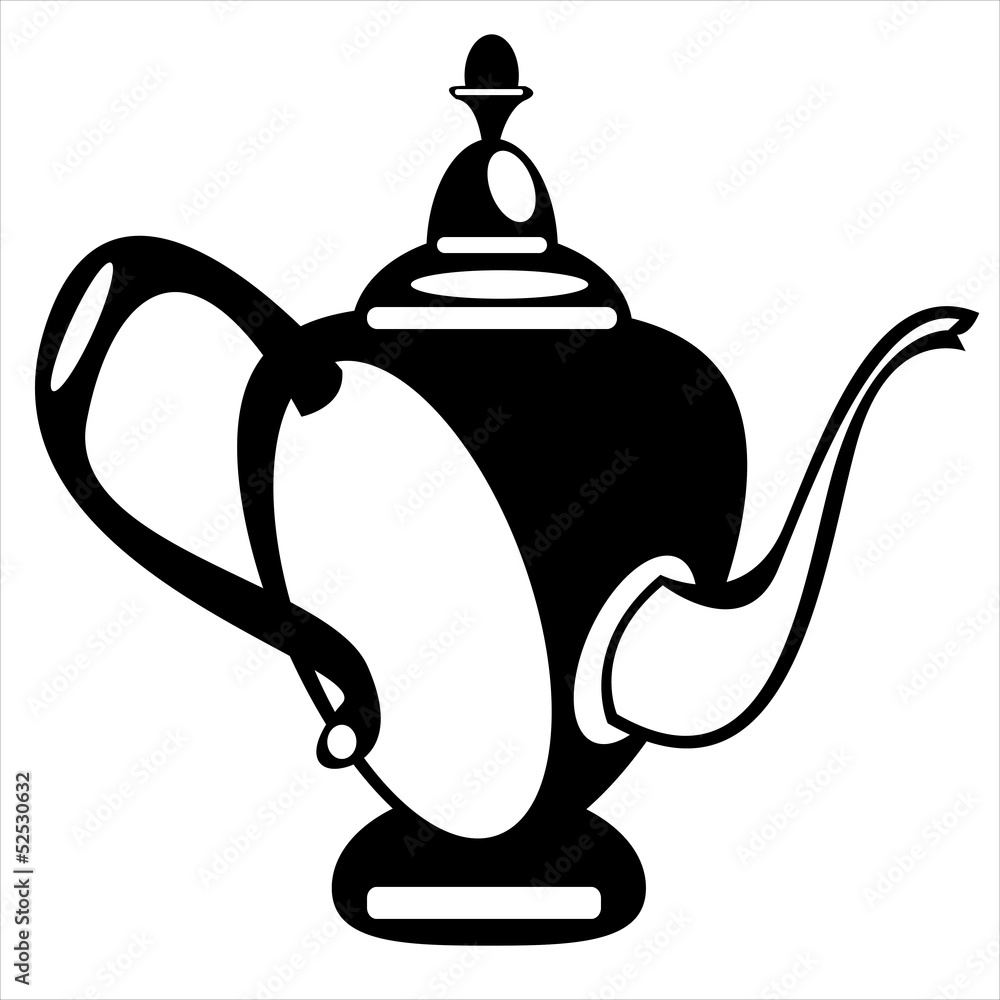 Obraz premium vector illustration teapot on white background