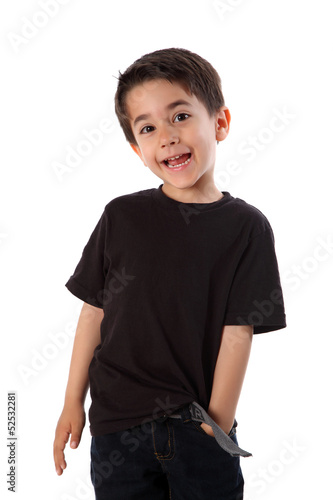 Male child in studio
