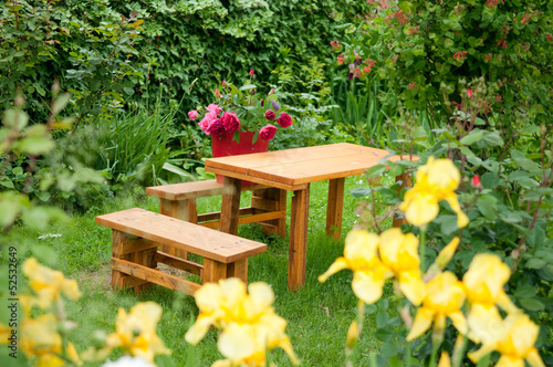 Sitting area in garden