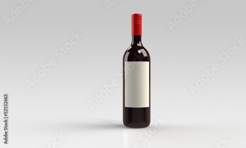 a bottle of red wine