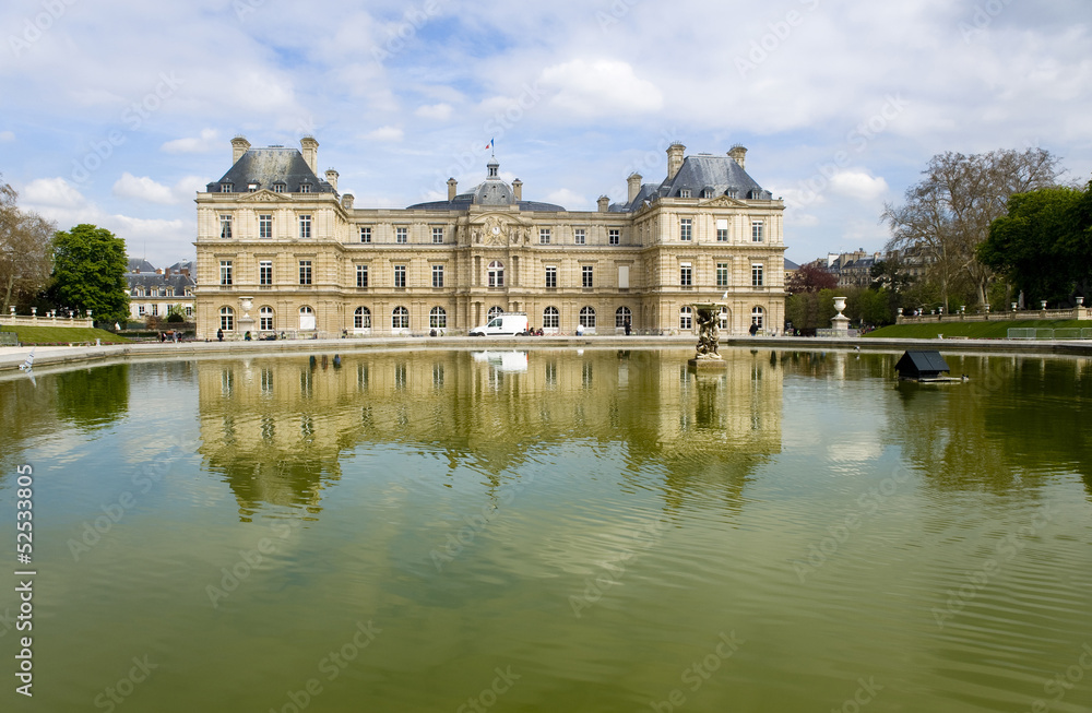 Paris. The ancient palace in the Luxembourg garden