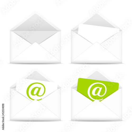 Envelopes icons set. Vector