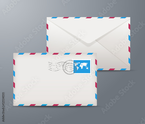 Vector postage envelopes