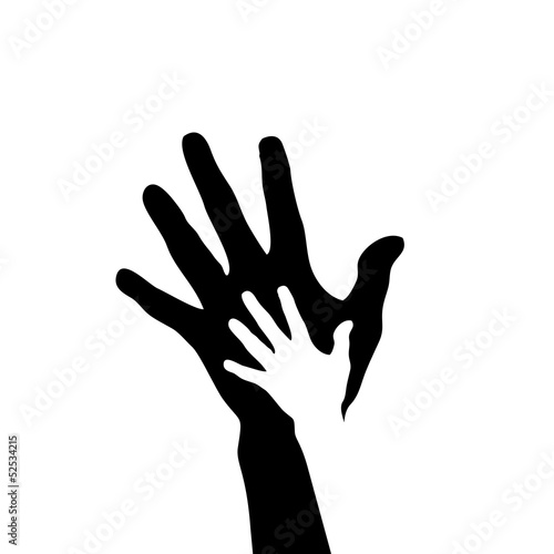 parent and baby hand