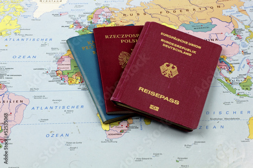 Passports on the map