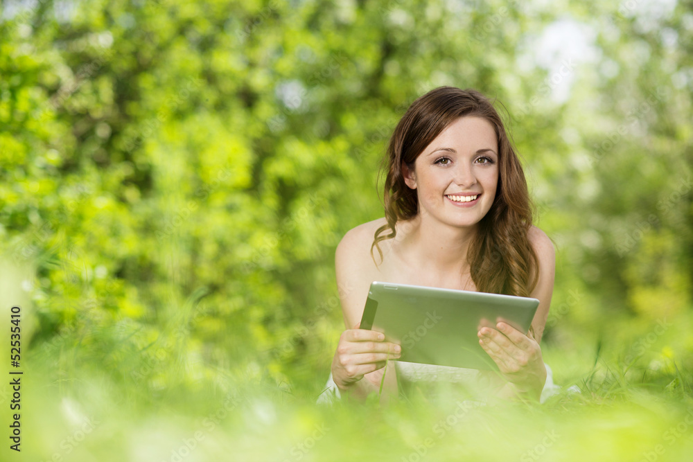Girl with tablet Girl with tablet