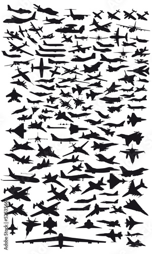 Canvas Print Pictos Aviation militaire