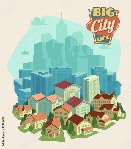 City life background