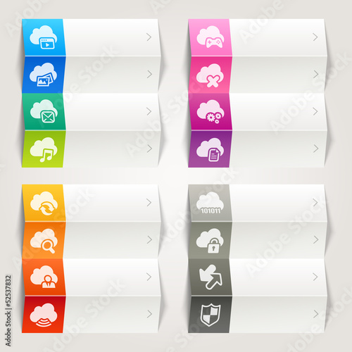 Rainbow - Cloud computing icons / Navigation template