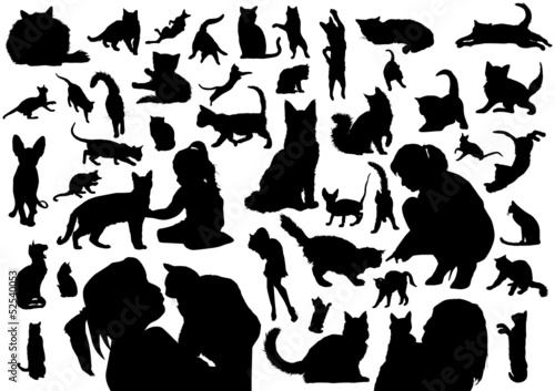 Cats silhouettes