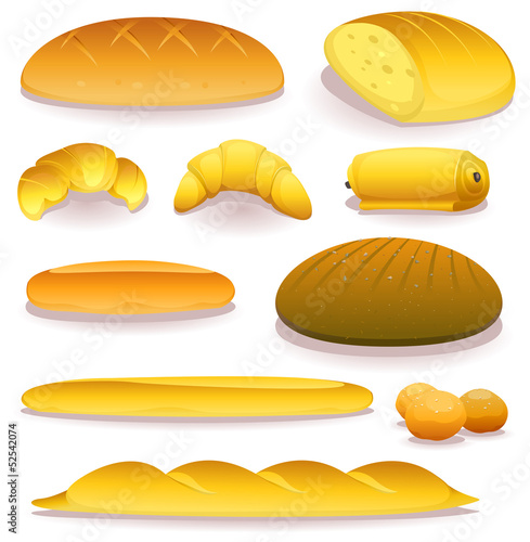 Bread And Bakery Icons Set