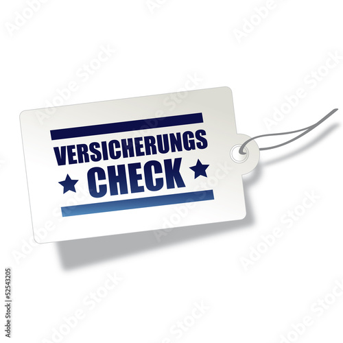 Anhänger Versicherungscheck weiss