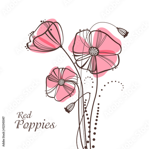 Fototapeta Naklejka Na Ścianę i Meble -  Red poppies