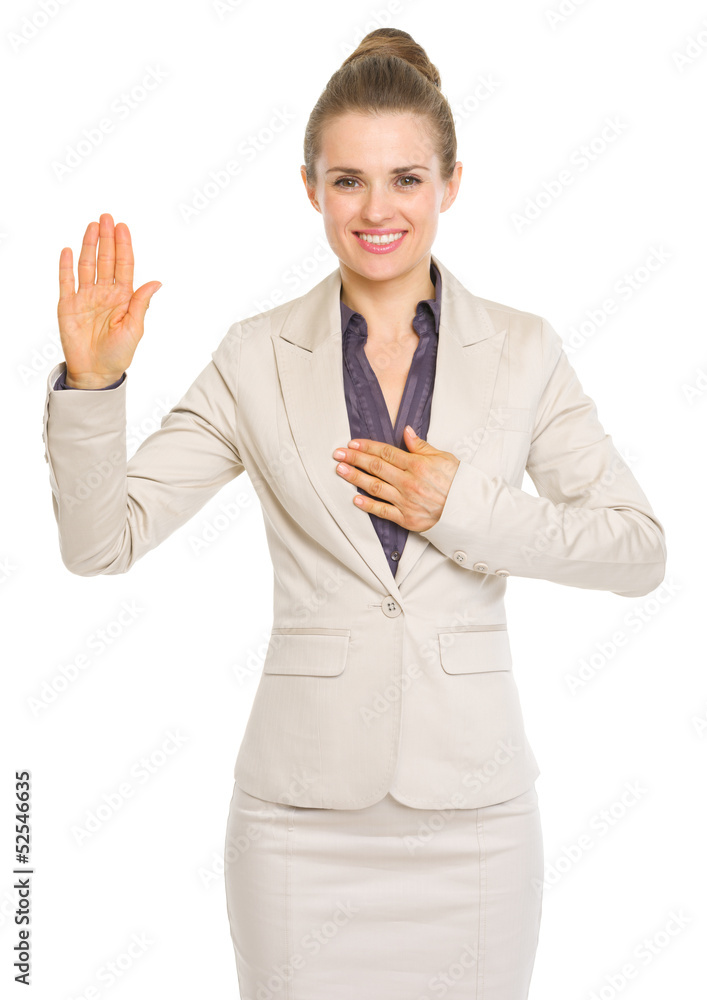 Business woman oath truth Business woman oath truth