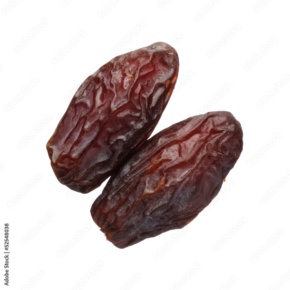 Dried medjool dates isolated on white background Dried medjool dates isolated on white background