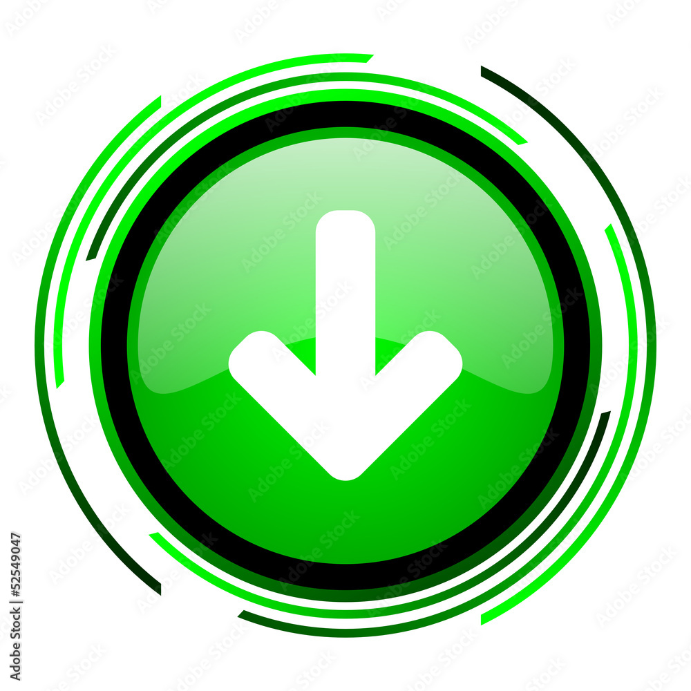 arrow down green circle glossy icon arrow down green circle glossy icon