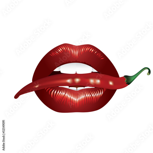 Lips and pepper.
