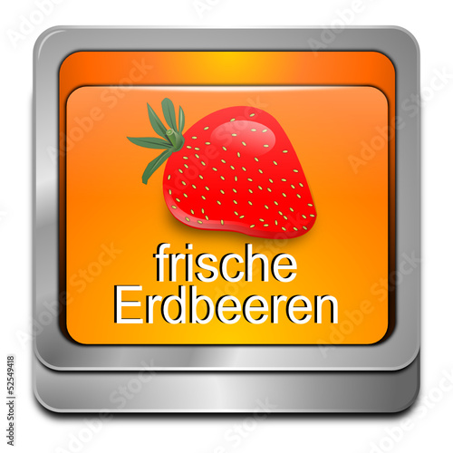 frische Erdbeeren Button