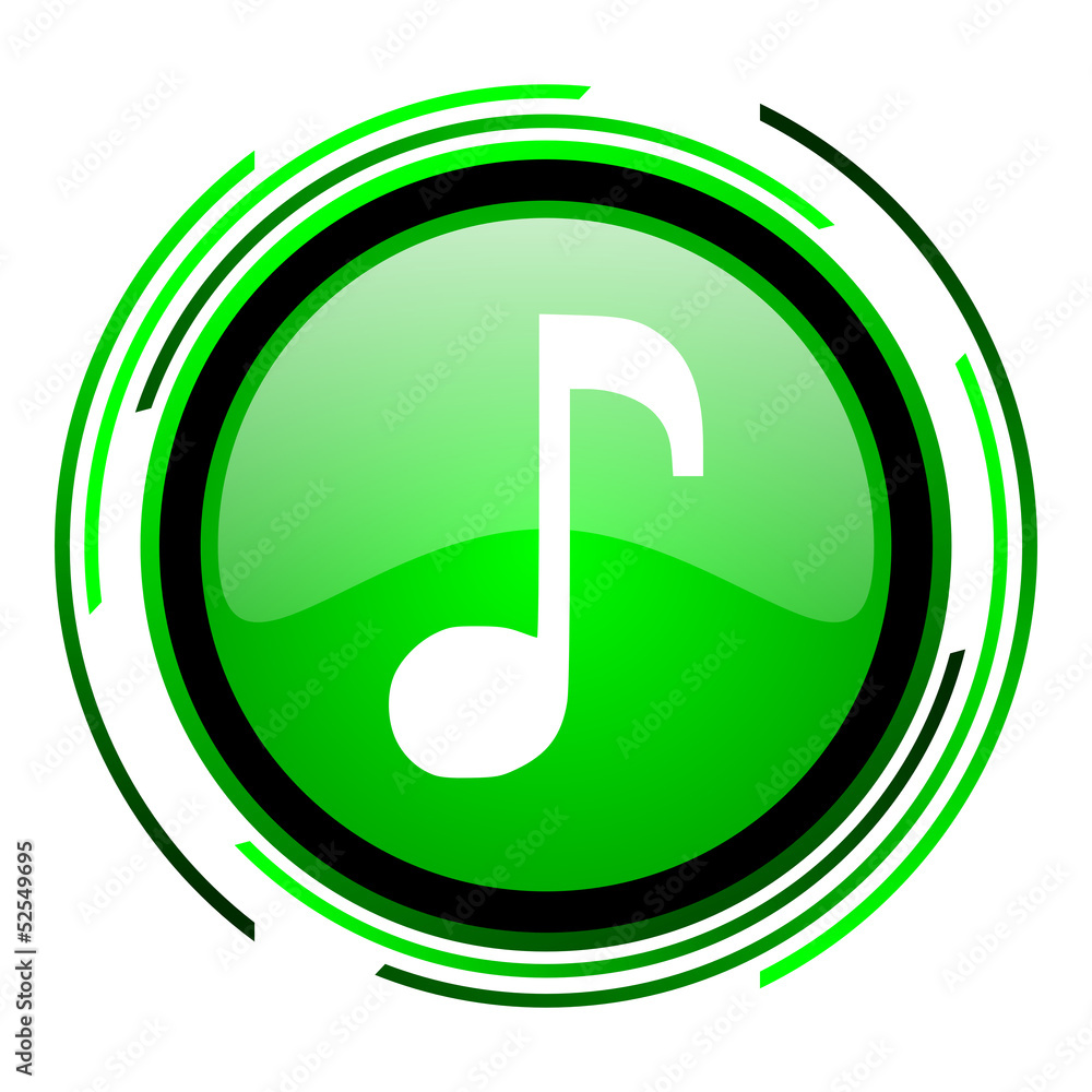 music green circle glossy icon music green circle glossy icon