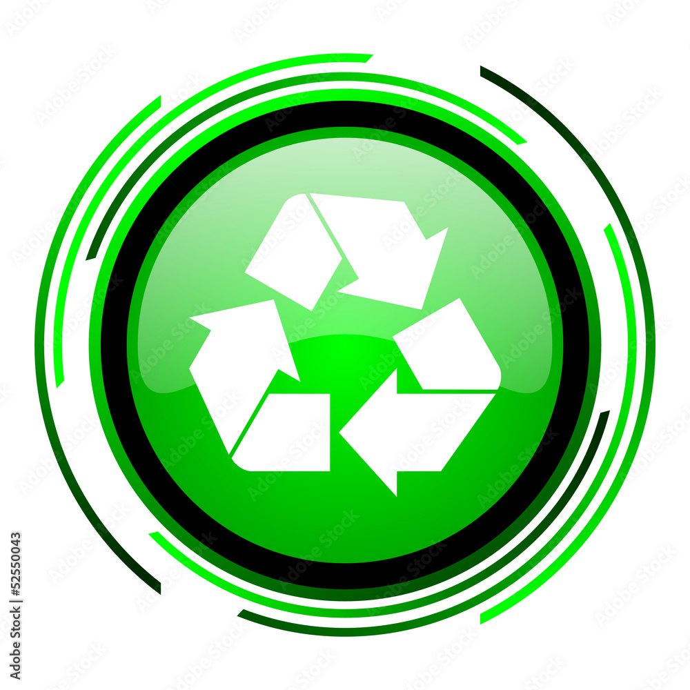 recycle green circle glossy icon recycle green circle glossy icon