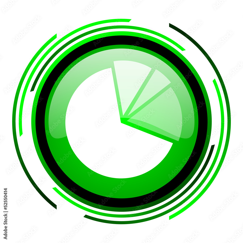 diagram green circle glossy icon diagram green circle glossy icon