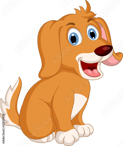 cute little dog cartoon expression