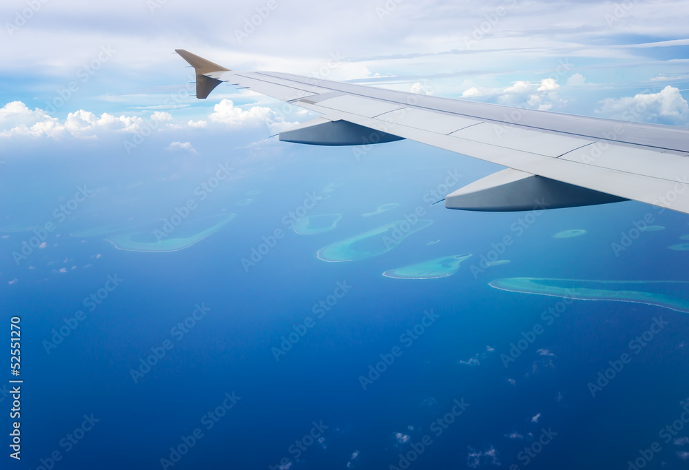 Fototapeta premium Airplane Wing In Flight