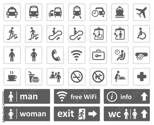 Public signs set