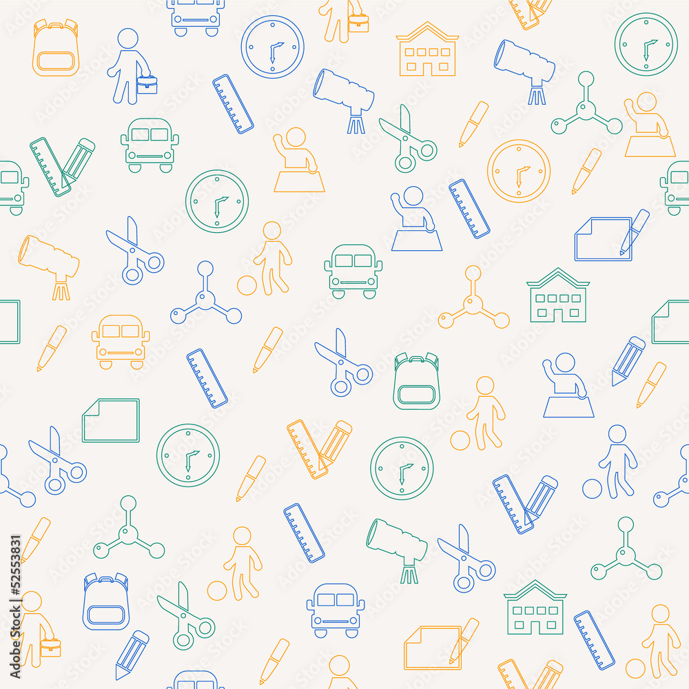 School seamless pattern School seamless pattern