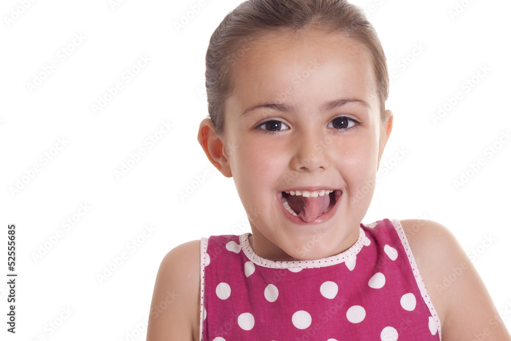 cute little girl making a funny faces cute little girl making a funny faces