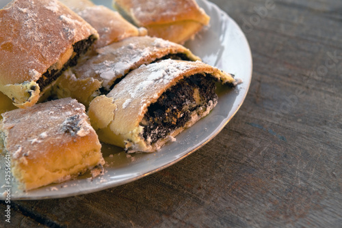 Strudel with poppy seed