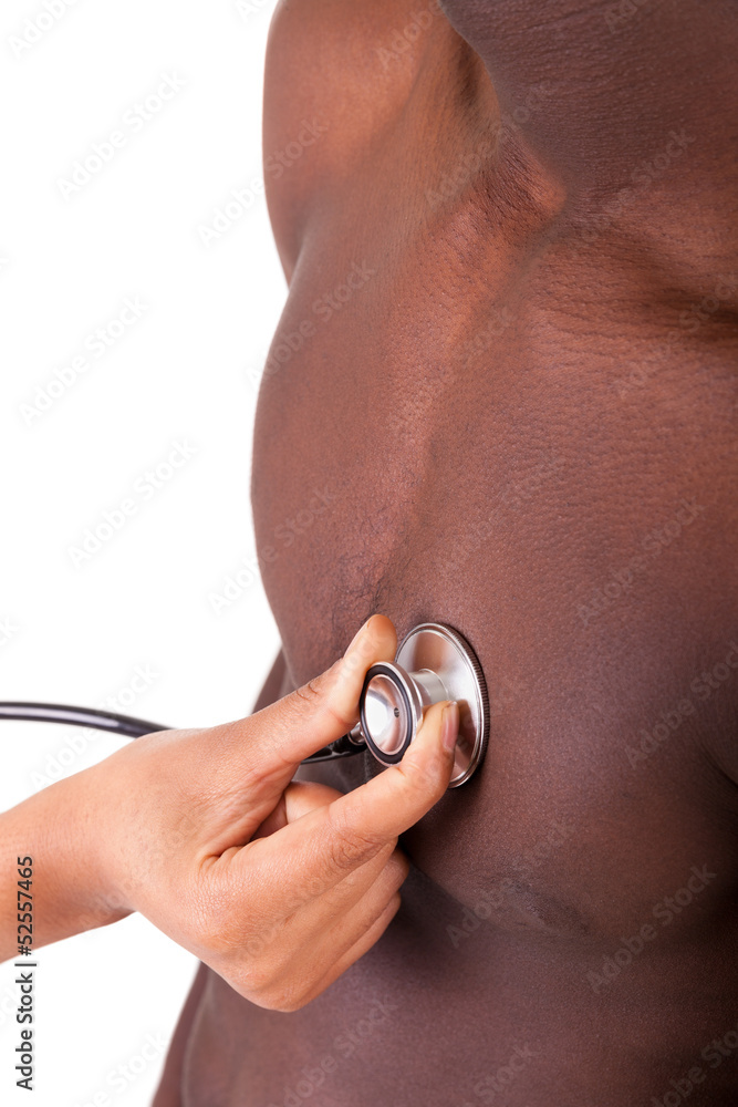 Fototapeta premium African american woman doctor with patient
