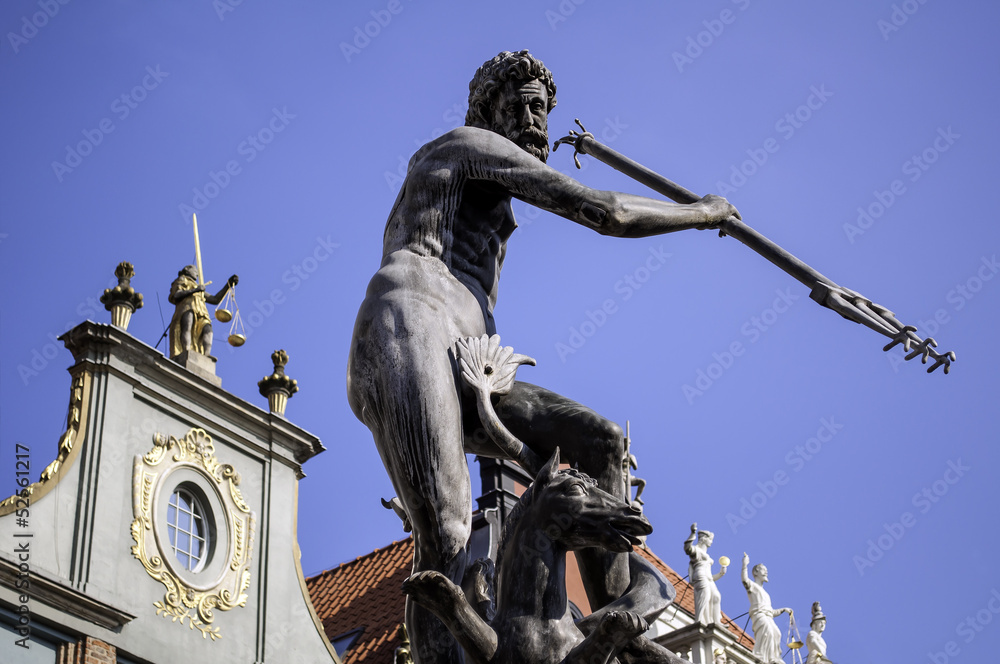Fototapeta premium God of sea. Neptune's statue.