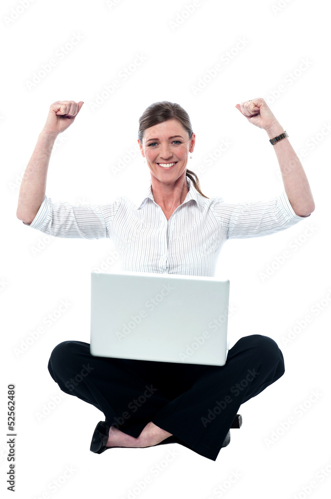 Successful female manager, studio shot Successful female manager, studio shot