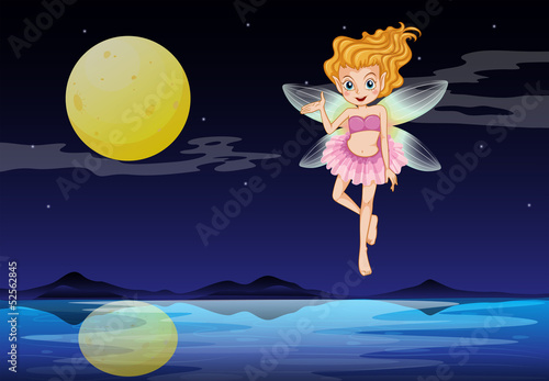A fairy near the moon
