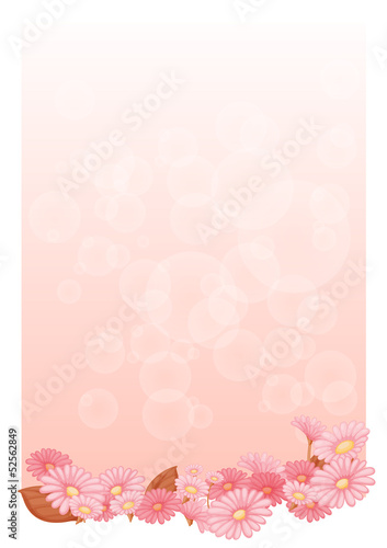 An empty pink colored stationery