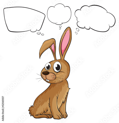 A brown bunny with empty callouts