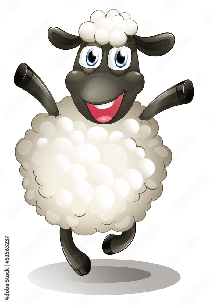 Fototapeta premium A happy sheep