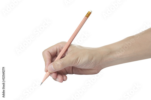 beautiful man hand with pencil