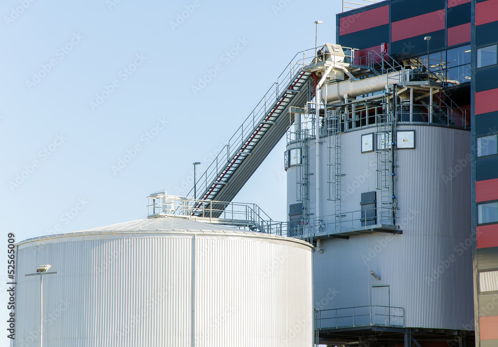 Obraz premium Part of Eco-friendly peat-fired power station