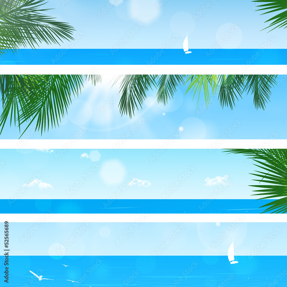 Tropica Beach Banners