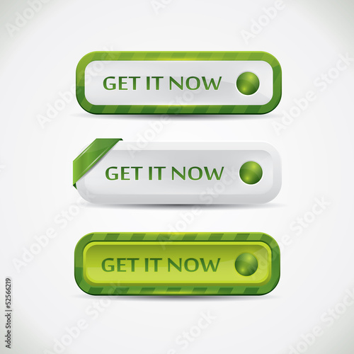 Get it now white and green buttons