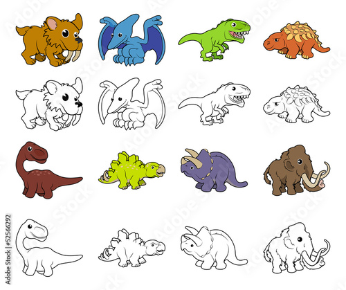 Cartoon Dinosaur Illustrations